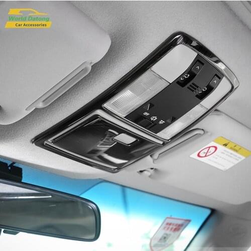 For Toyota Land Cruiser 150 Prado 150 2018 2019 Stainless steel Roof Reading Light Lamp Panel Trim 2pcs