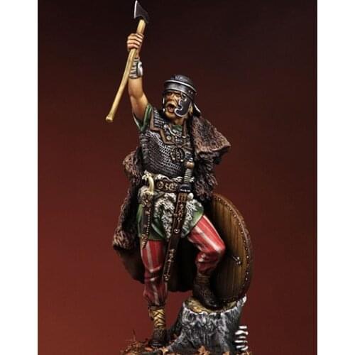 New Unassembled 1/24 75mm ancient officer stand with shield (WITH BASE ) Resin Figure Unpainted Model Kit