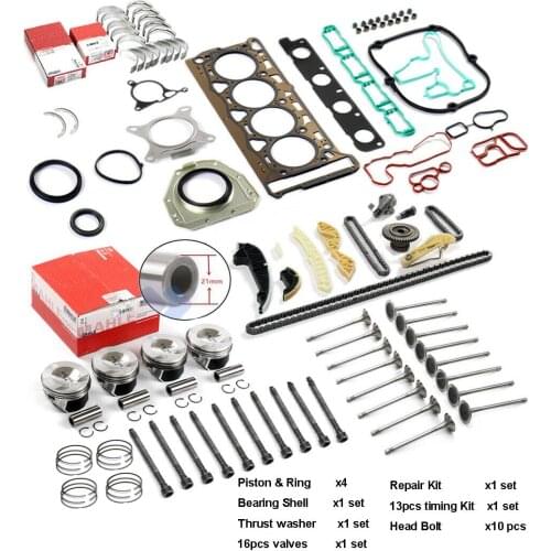 Engine Rebuild Kit For VW Golf Audi A4 A5 Q5 2.0T CDNC CCZA CCTA 21mm Pin EA888