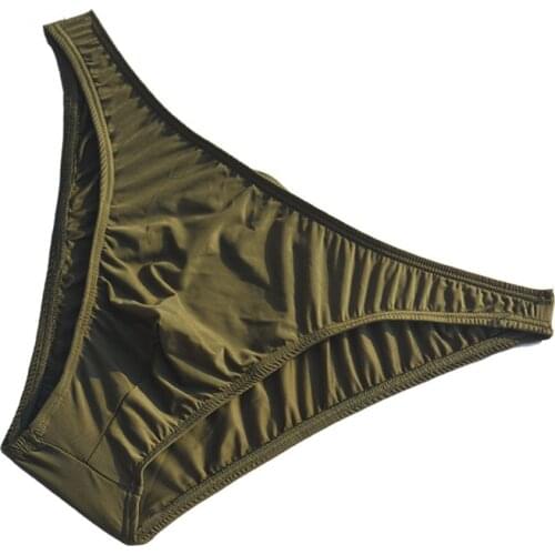 Summer Thin Ice Nylon Underwear Men Transparent Low Rise Sexy Panties Gay Seamless Silkly Briefs