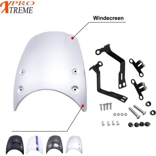 Motorcycle Aluminum Windshield Windscreen Headlight fairing Deflecto For BMW R NINE T 2014-2019