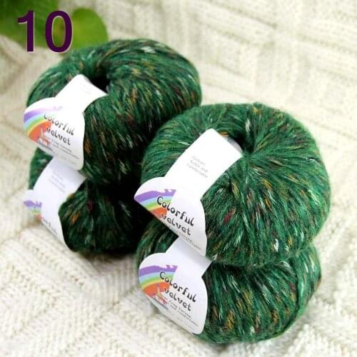 Sale 4SkeinsX50gr Luxury Soft MOHAIR Colorful Shawls Hand Knit Crochet Yarn Colorful Emerald 824-10-4