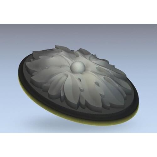 3d model relief for cnc in STL file format rosette_22