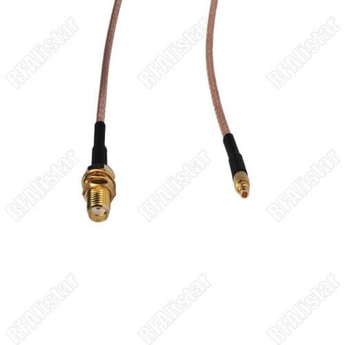 MMCX Male Plug to SMA Female Jack Bulkhead Nut RG316 Coax Pigtail Cable Adapter RF Connector 15cm/30cm/50cm/80cm/1M/2M Or Custom