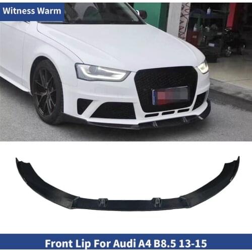 Carbon Fiber Splitter for Audi A4 B8.5 RS4 Front Bumper Protection Cover Bumper Lip Spoiler Guard Apron 2013-2015