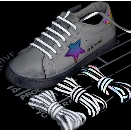 Laser Sequin Reflective Shoe Laces At night Sports Colorful Round Shoelace Can Be Hand-woven Into Bracelets Vogue Shoe Strings
