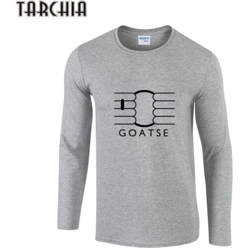 TARCHIA Men Clothing GOATSE Long Sleeve Hip Hop T-Shirts Homme Fashion Mens Slim Fit Streetwear Cotton T Shirts Men Tees Tops