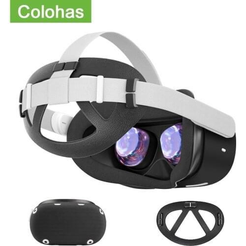 VR Headset Pad Headband Cushion For Oculus Quest 2 VR Headset Soft Rubber Reduce Pressure Strap For Quest 2 Strap Accessories