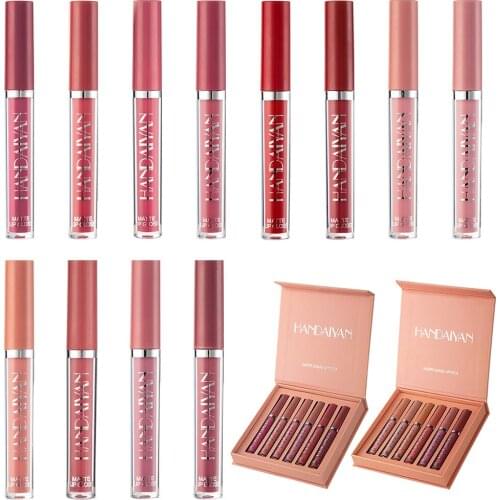 HANDAIYAN Liquid Lipstick Velvet Matte Liquid Lipstick Waterproof Lip Gloss Long Lasting Lipstick Red Lip Tint Beauty Cosmetic