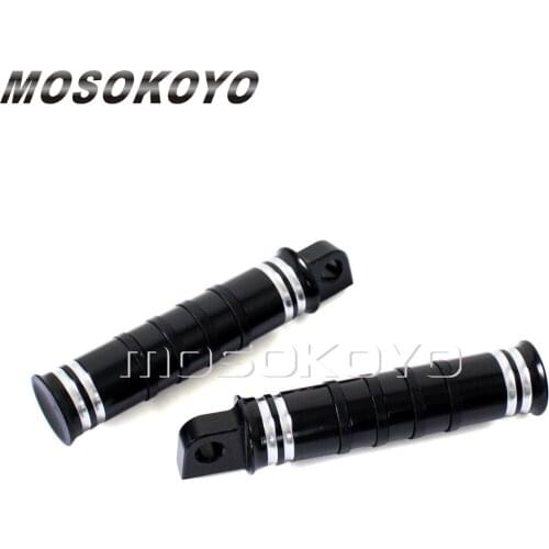 1 Pair Black Motorcycles Male Mount Footrest Foot Pegs For Harley Dyna Sportster XL/XR Touring Softail Fat Boy Slim FLS Footpegs