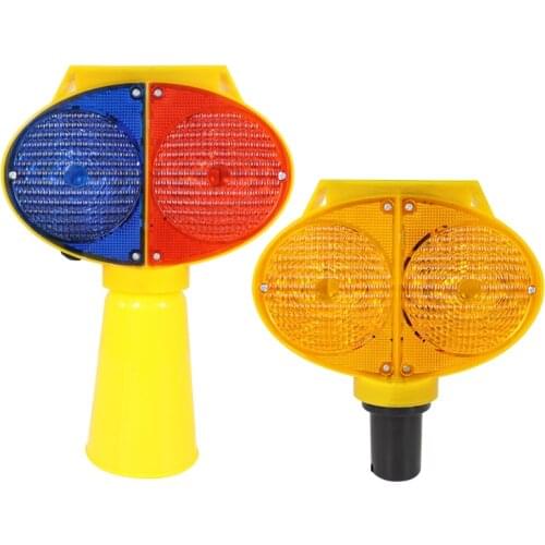 1pc solar roadblock warning light led street cone light road construction night strobe/strobe light traffic light