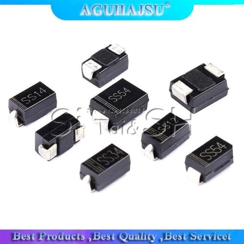 100PCS Rectifier diode 1N5819 SS14 1N5822 SS34 SR160 SS16 1N5817 SS12 SR1 100 SS110 SR360 SS36 SR240 SS24 SR2 100 SS210 SS310