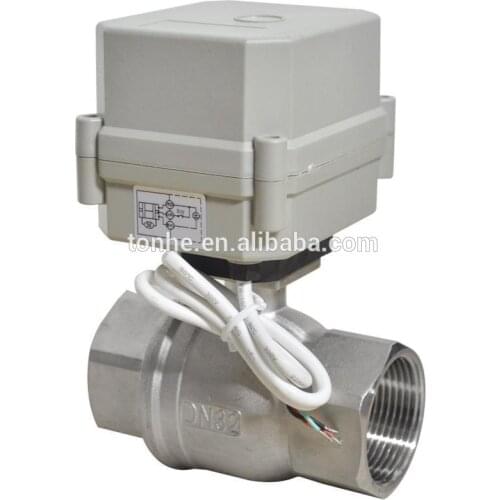 2 Way AC220V 1-1/2 inch stainless steel 304 motorized ball valve approved NSF61