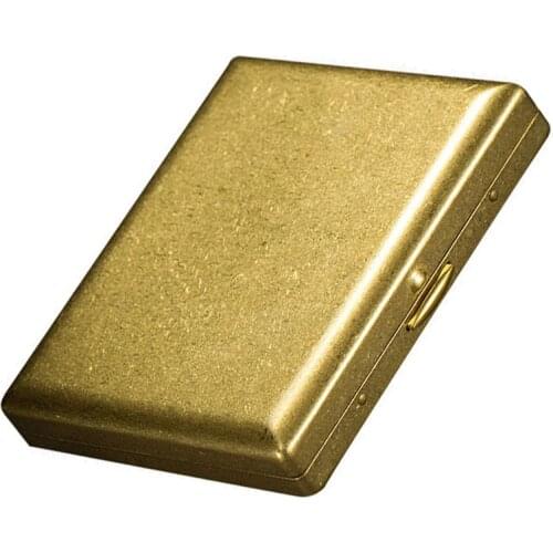 3 Color Kuboy Metal Brass Cigarette Case Thin Men Cigarette Box 95*80*18mm