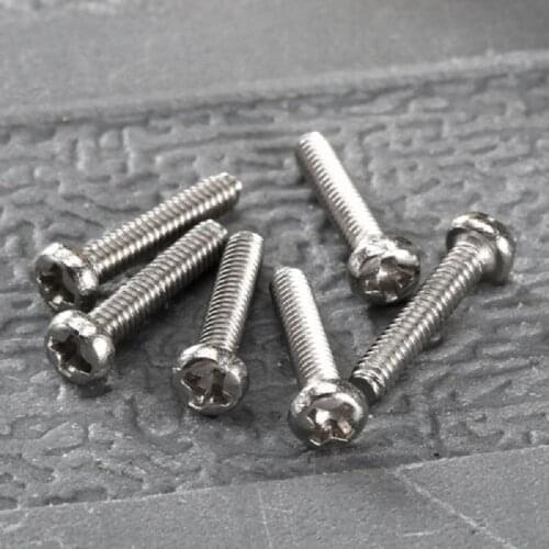 50Pcs M2*10mm Stainless Steel Cross Pan Plain End Round Head Phillips Screws Machine Electronic Small Screw Bolt Repair Fastener