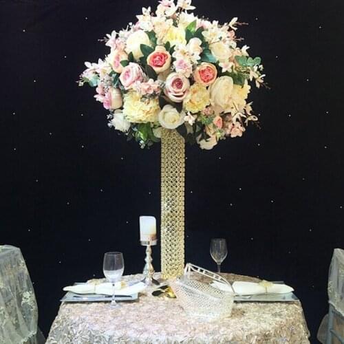8pcs)90cm tall)GOLD Modern Round Tall Metal Stand Wedding Centerpiece Plated qq516