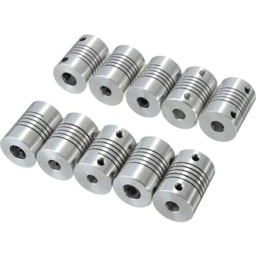 Aluminium Flexible CNC Stepper Motor Shaft Coupler,Inner Diameter: 4*6.35, 18*25mm