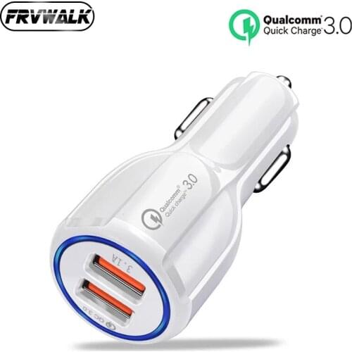 OLOPKY 18W Dual USB Car Charger LED Fast Charging Quick Phone Charge Adapter For iPhone 12 11 Pro Max 6 7 8 Xiaomi Redmi Huawei