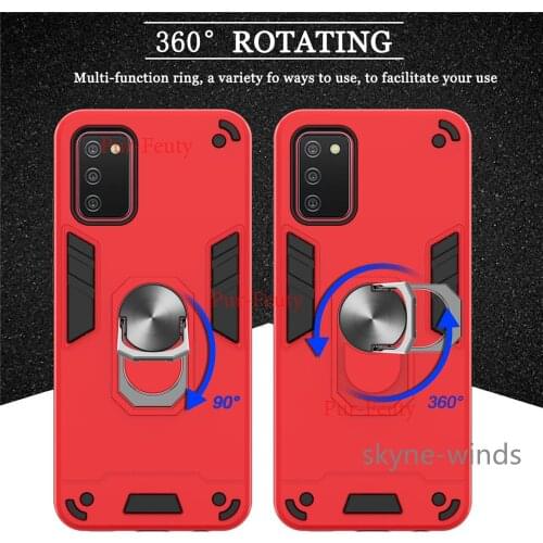 For Samsung Galaxy A02S A03S Battle Armor Series phone case ring buckle two in one cover for SM A 02s 03s coque fundas casing