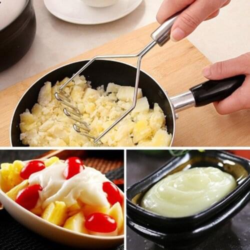 Multifunction Stainless Steel Fruit Tool Crusher Potato Press Masher Kitchen