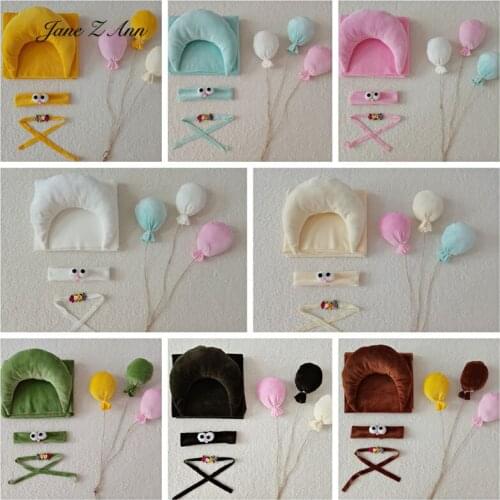 Newborn baby photo props infant studio shooting moon balloon theme creative set 2pcs headbands wrap moon new arrival