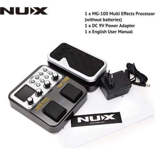 NUX MG-100 MG100 Modeling Guitar Processor Guitar Effect Pedal Drum Tuner Recorder Multi-function With Guitar Modeling Processor