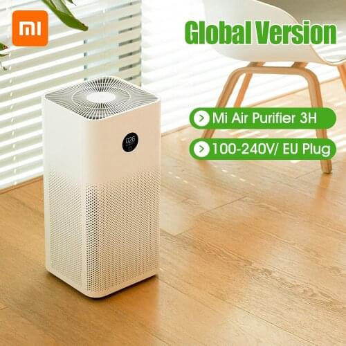 Global Version Xiaomi Mi Air Purifier 3H Smart Home Air Cleaner 380m3/h PM CADR OLED Touch Screen Dust PM2.5 Purifiers white