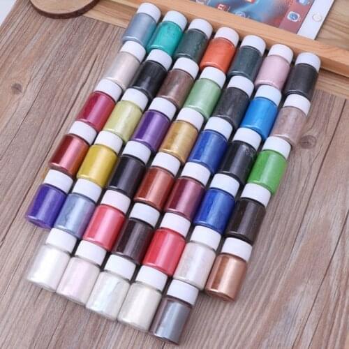 41Color Pearlescent Mica Powder Epoxy Resin Dye Pearl Pigment Jewelry Making 10g