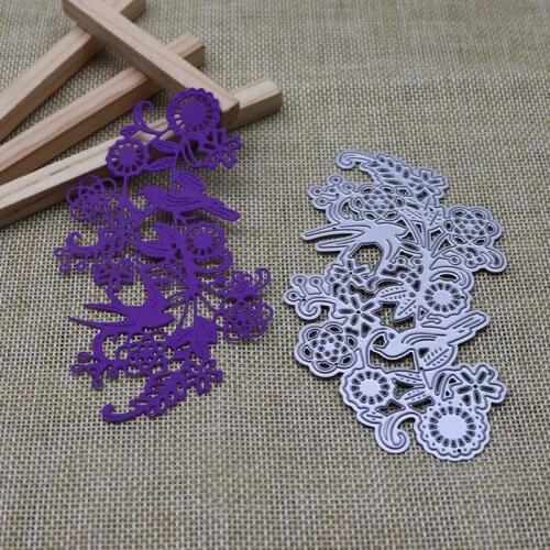 Bird Swallow Plant Flower Metal Cutting Dies Scrapbook Diary Decoration Embossing Card Handmade 2021 DIY New Arrive