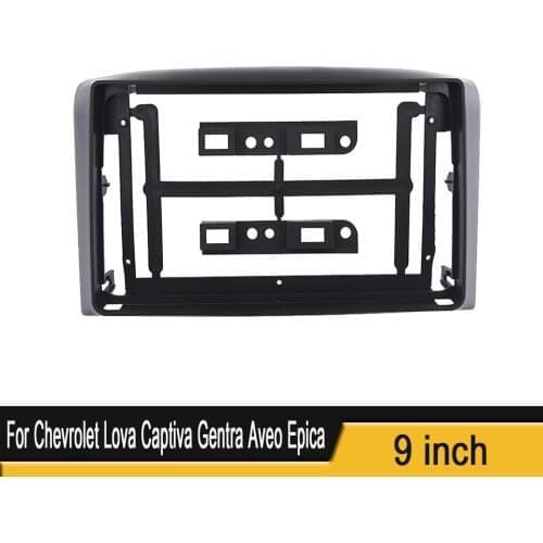 9 inch Radio Fascias for Chevrolet Lova Captiva Gentra Aveo Epica 2006 Dashboard Installation Refitting Trim Kit Frame GPS Bezel