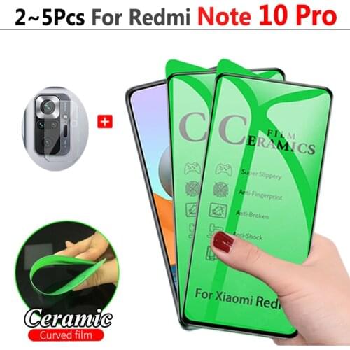 HD Ceramic Glass on Redmi Note 10 Pro Global Version, Full Cover Screen Protector Protective Glass Xiaomi Redmi Note10 Pro Max