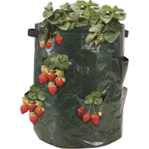 Strawberry Grow Planter Bags Strawberry Planter Garden Wall Hanging Planting Bag Garden Outdoor Strawberry Planting Grow Bag