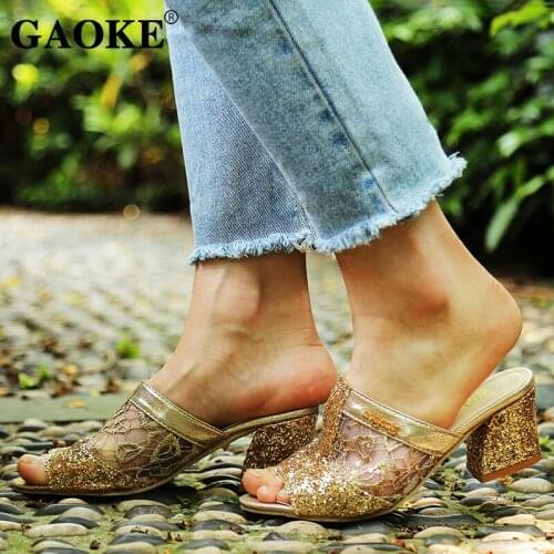 2019 Woman Shoes Summer Lady Beach Sandals Women High Heel Slippers Platform Woman Slippers Flip Flops Sexy Lady Beach Footwear