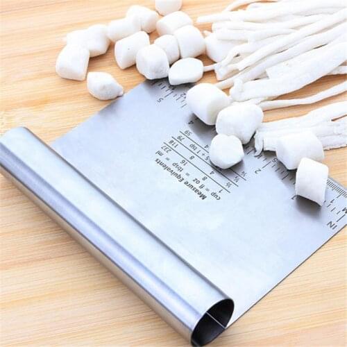 Stainless Steel Cake Scraper Pastry Cutter Scraper For Dough DIY Bread Fondant Cake Decorating Tools Kitchen Utensils Pizza Tool