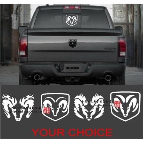 Vinyl Decal Sticker Suitable for Dodge Ram Head Stickers your trucks rear window WHITE