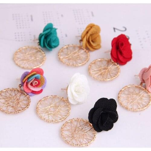 Vintage Exaggerated Metal Circle Long Earrings for Women Statement Ear Jewelry Gifts