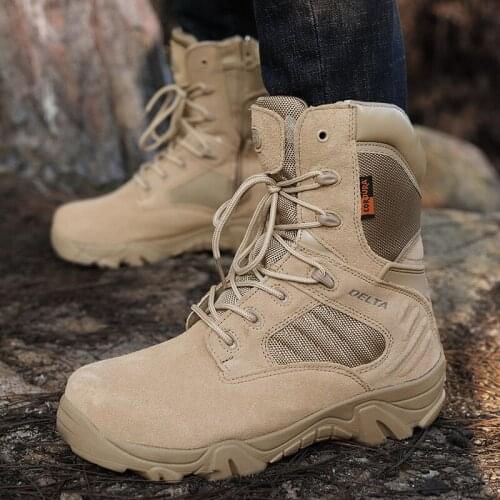 Waterproof Men Military Tactical Boots High Top Mens Work Shoes Breathable Desert Man Ankle Combat Boots botas tácticas hombre
