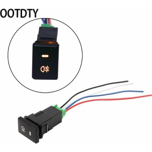 OOTDTY DC12V Rear Fog light Push Switch 4 Wire Button For Toyota Camry Prius Corolla #1
