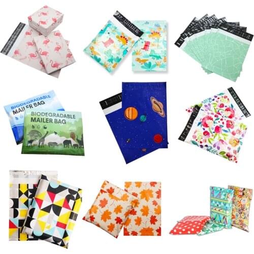 10Pcs 10x13'' Printed Eco-Friendly Courier Bag Poly Mailer Cloth Envelope Self Seal Mailing Packaging Bag Gift Shipping Envelope