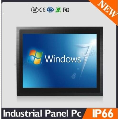 12 inch panel mount computer waterproof front IP65 all in one industrial panel pc with LPT port