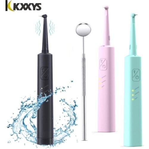 2020 Upgraded Electric Dental Calculus Remover 3-Modes High Efficiency Ultrasonic Tooth Cleaner USB Powered Teeth Cleaning Kit