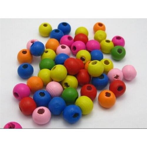 300pcs 8mm mix color DIY jewelry accessories wooden beads wood beads craft Cheap high quality