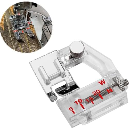 Sewing Machine accessories Adjustable Guide Presser Foot and Snap-on Adjustable Bias Binder Foot for Brother, Singer,Etc 1Pcs
