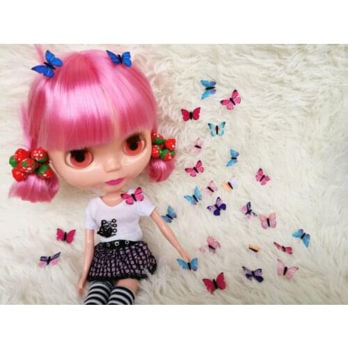 Free Shipping hot 10 PCS doll Accessories Cloth butterflies For Blyth , Licca, Azone Doll Toys