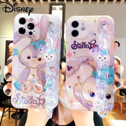 Disney Star Delu for IPhone 7/8P/X/XR/XS/XSMAX/11/12Pro/12mini Cartoon Personality Cute Bracelet Anti-fall Mobile Phone Case