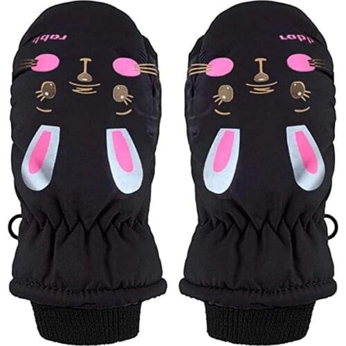 ChildrenS Ski Gloves Mittens Waterproof And Windproof Snow Gloves Cartoon Rabbit Mittens Gloves Warm Gloves Gants De Femmes