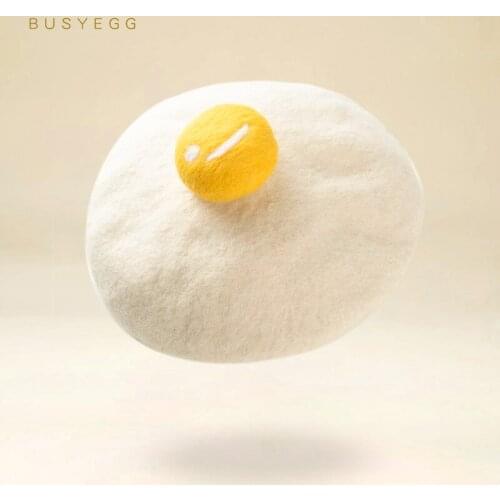 Kids cute white with egg beret cap for girls boys bonnet cappello gift for lady wool hats toddler children winter child capas