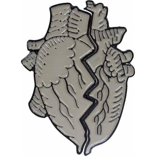 Heart Enamel Pin Botany Appearance brooch Denim Jeans shirt bag Organ Jewelry gift for friends