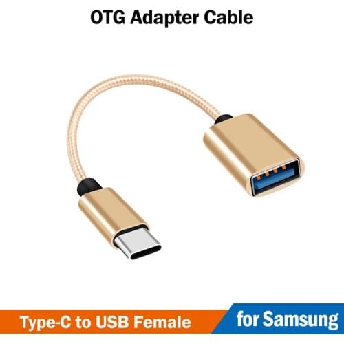 USB to Type-C OTG Adapter Cable for Samsung Galaxy A40 A50 A60 A70 A80 A50S A70S A31 A41 A51 A71 M30 M40 M31 USB C OTG Converter