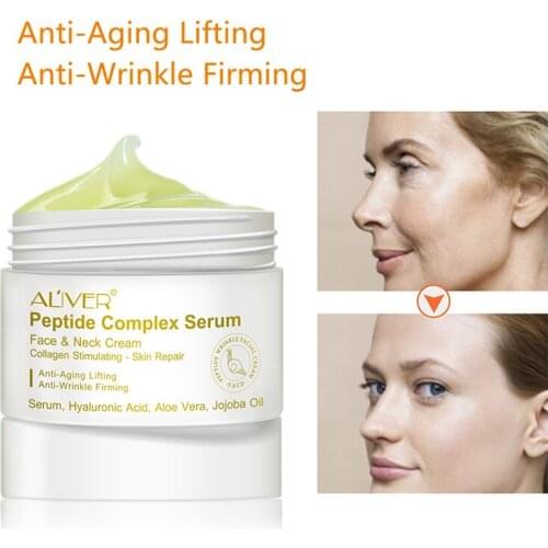 ALIVER Skin Care Face Cream Miracle Anti Aging Anti Wrinkle Lifting Firming Collagen Peptide Face Neck Cream 30g